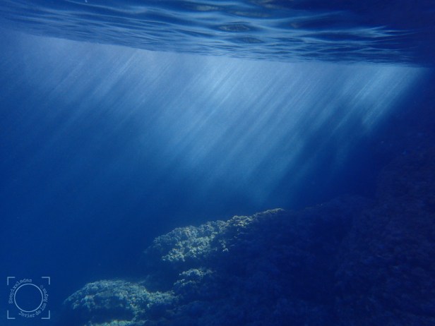 Atardecer bajo el agua