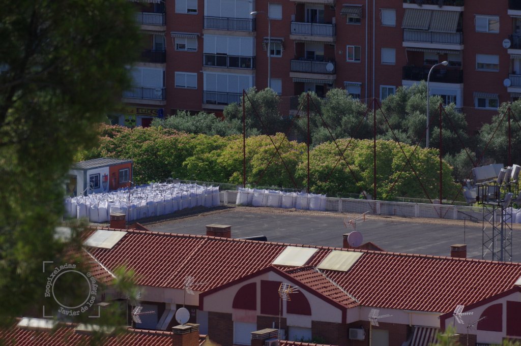 Trabajos de sustitución y retirada del césped artificial en los campos del Estadio El Pinar Aranjuez. 26jun2022
